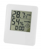 Термо-гигрометр цифровой с часами и логотипом